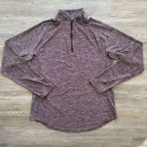 All in Motion Men's Large Maroon Sweatshirt Thumbholes 1/4 Zip Stretch Active